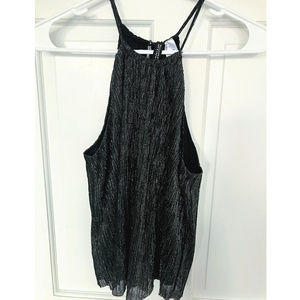 Gray and Silver Tank Metallic Tank Top